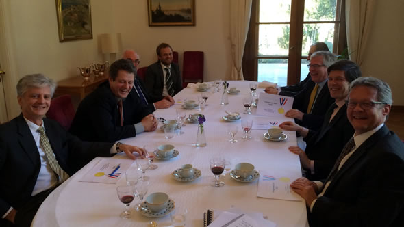 EU ambassadors at the Swedish residence in Ankara
