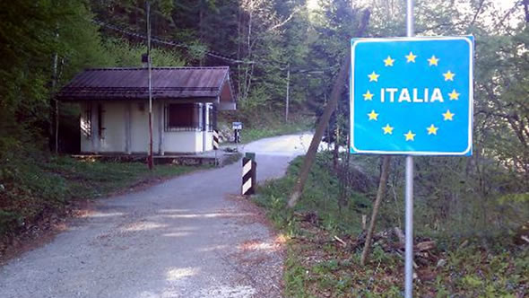 The former Slovenian-Italian border. Photo: Unknown