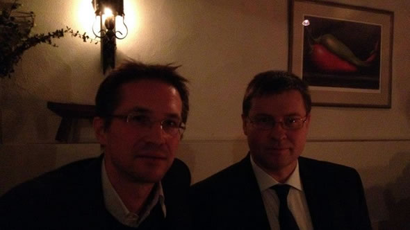 Gerald Knaus and Valdis Dombrovskis, Latvian prime minister