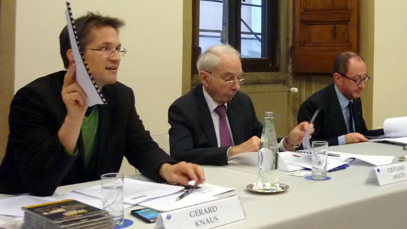 Gerald Knaus, Giuliano Amato, and Angelo Maria Petroni