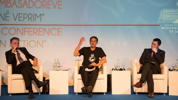 Gerald Knaus at the annual Ambassadors' conference in Tirana, July 2014