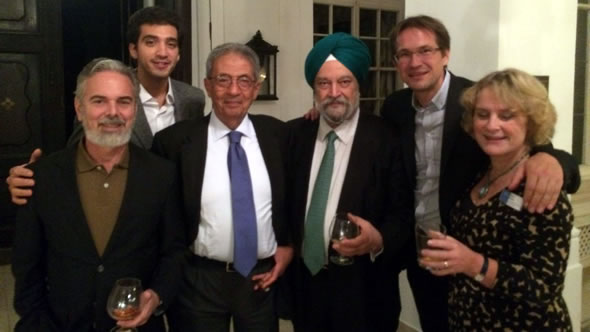 Gerald Knaus with Hardeep Singh Puti, the former Indian ambassador to the UN. Photo: ESI