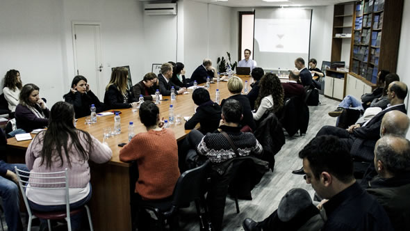 ESI meeting with Vetevendosja MPs. Photo: ESI