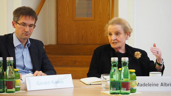 Gerald Knaus and Madeleine Albright. Photo: ESI