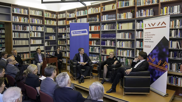 Gerald Knaus, Madeleine Albright, and Christian Ultsch. Photo: IWM / Daniel Mikkelsen