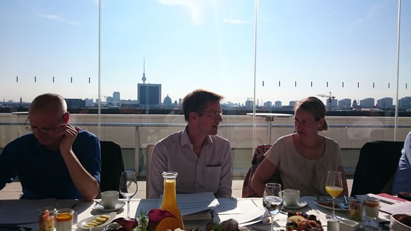 Günter Seufert (SWP), Gerald Knaus, and Kirsten Hommelhoff (Stiftung Mercator). Photo: ESI
