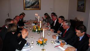 Dinner with EU ambassadors at the Swedish Embassy. Photo: Swedish Embassy to Turkey