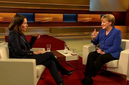 Angela Merkel in Anne Will interview