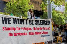 Protest against pushbacks in Australia in 2015. Will such policies spell the global end of the Refugee Convention? Photo: Shutterstock / Dave Hewison Photography