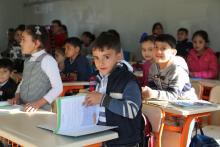 Syrian school children at the Temporary Education Center in Osmaniye, southern Turkey