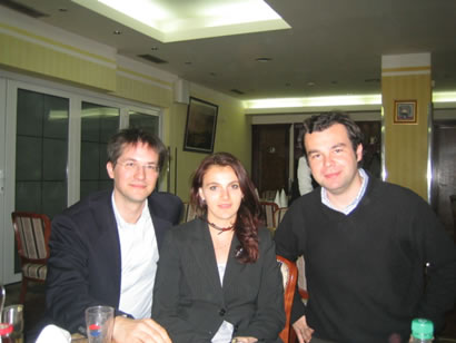 Gerald Knaus (ESI), Alida Vracic (Populari), and Zoran Puljic (Mozaik)