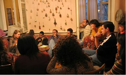 Nigar Goksel discussing with youth and civil society leaders