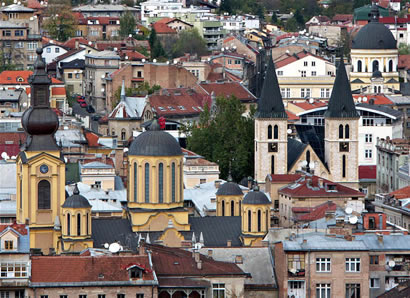 Orthodox and Catholic Cathedrals in Sarajevo - Copyright ©  by Alan Grant