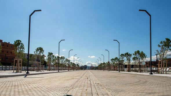 The new prolongation of the main boulevard.
