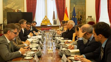 Presentation of ESI proposal in Madrid at invitation of Foreign Minister Borrell