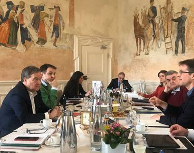 Briefing Prime minister Armin Laschet and the state cabinet of NRW (March 2020) 