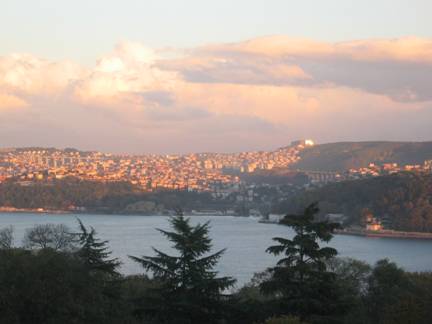 Evening view of the Asian side from Rumeli Hisari