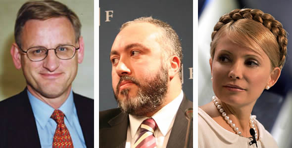 Carl Bildt, Temuri Yakobashvili, and Yuliya Tymoshenko