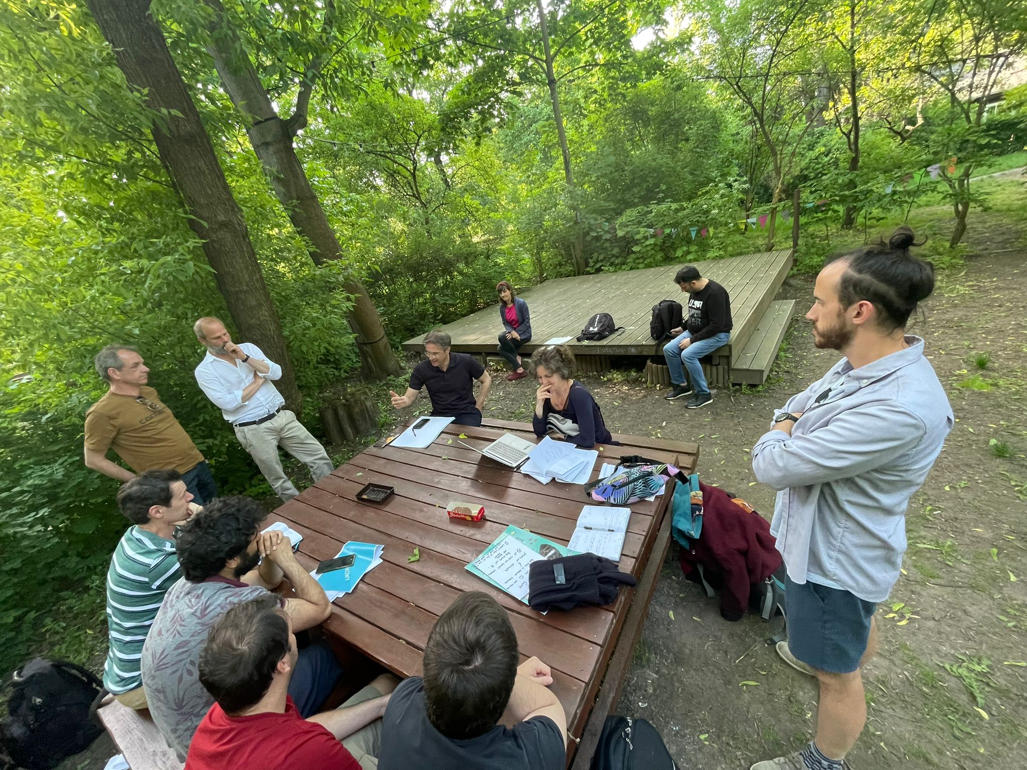 The ESI team in an outdoor workshop