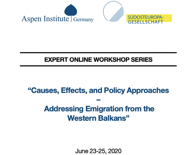 Online expert workshop on emigration from the Western Balkans