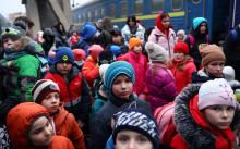 Ukrainian refugee children in Lviv, Ukraine on 5 March 2022. Photo: REUTERS / KAI PFAFFENBACH - stock.adobe.com